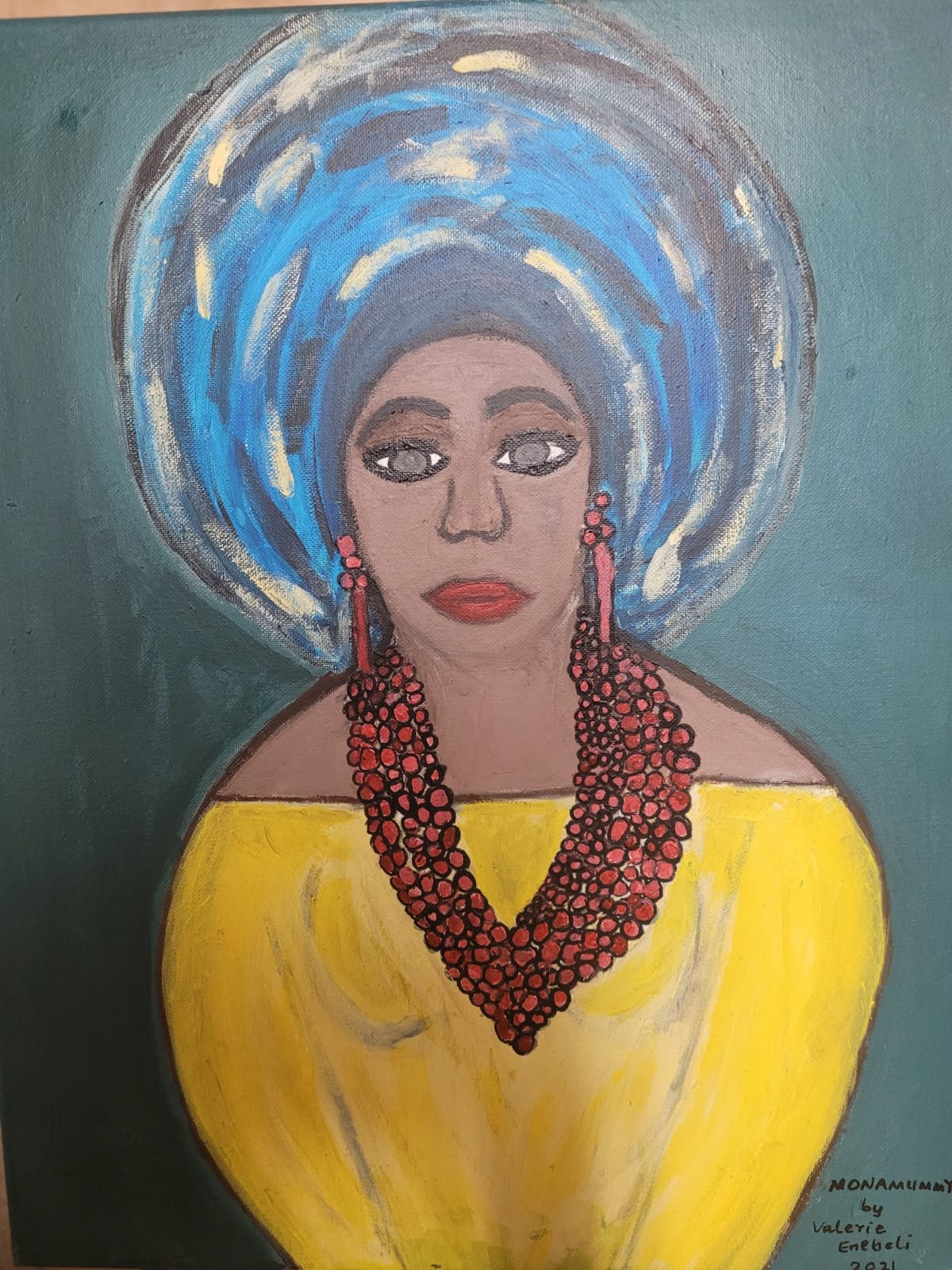 A child's finished artwork